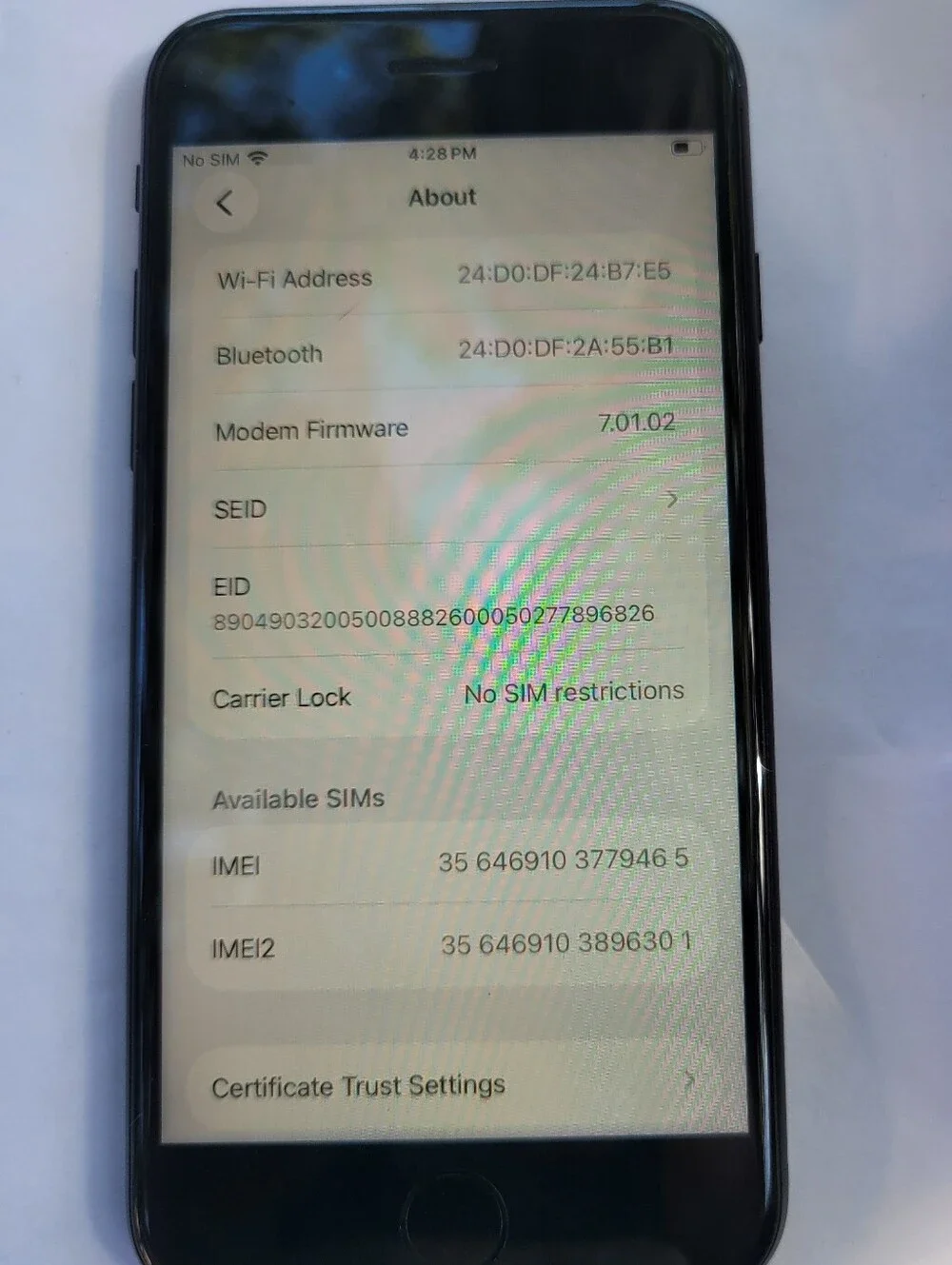 iPhone SE 2nd Gen 256 GB Black ***AJ***
